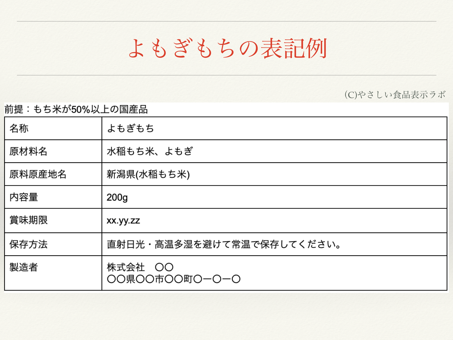 もちの食品表示】もち米の原料原産地と原料米の産地を表示する違いを抑えよう。 | やさしい食品表示ラボ