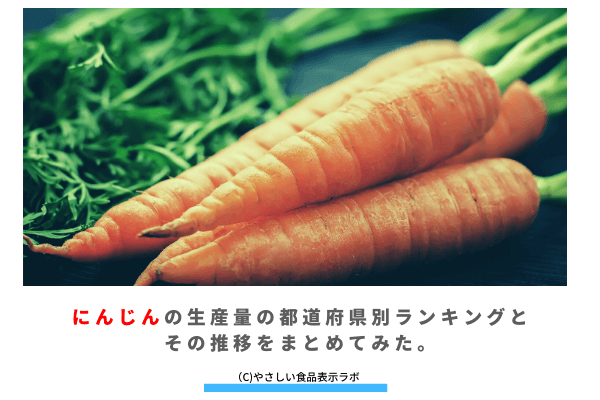 にんじんの生産量 収穫量 の都道府県別ランキングとその推移をまとめてみた やさしい食品表示ラボ にんじんの生産量 収穫量 の都道府県別ランキングとその推移をまとめてみた やさしい食品表示ラボ